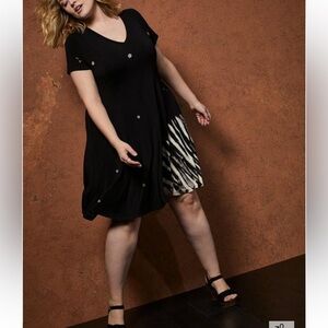 Torrid Black Mini Super Soft Trapeze Dress